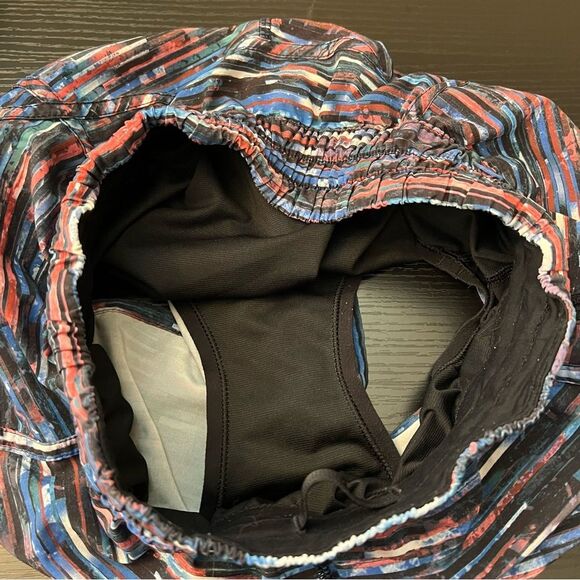 Lululemon Hinshu Alpine Stripe Tracker Shorts Size 6 Blue - Picture 8 of 11